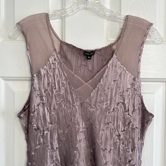 Komarov silky gauze ombre ankle length dress size XL - Picture 5 of 11